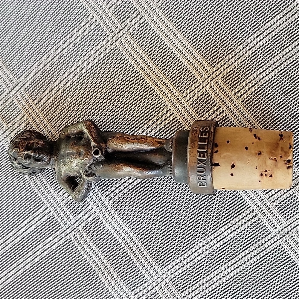 Vintage Mannekan Pis Bruxelles Figure  Bottle Stopper